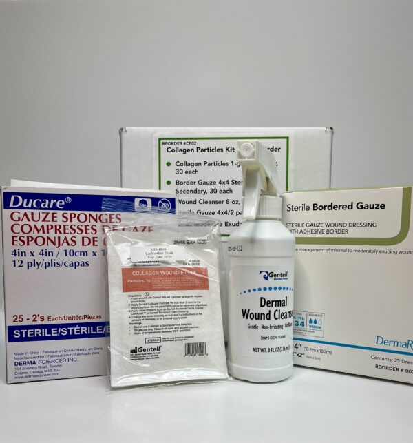 Collagen Particulates Kit with Border Gauze