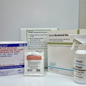 Collagen Particles with Border Gauze