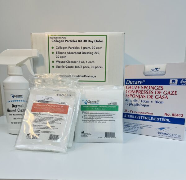 Collagen Particles Kit with Abs Silicone Dressing